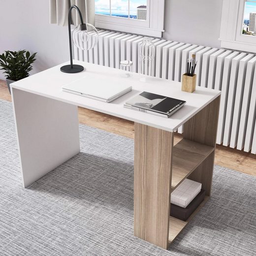 Schreibtisch Industrial Design Eiche Schwarz