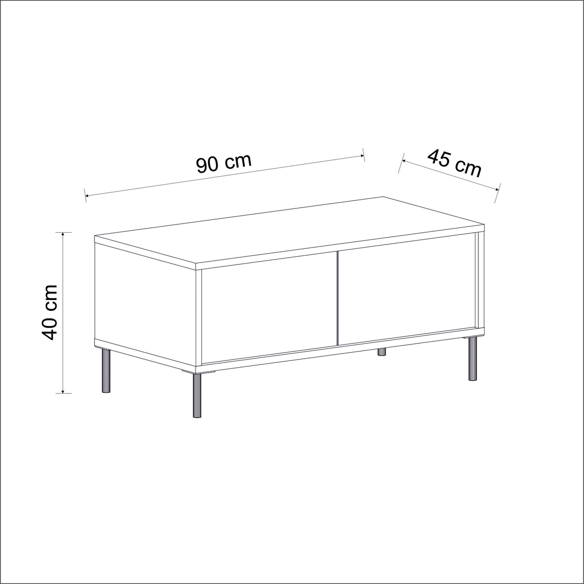 Imaj Couchtisch 90/45/40 cm rechteckig