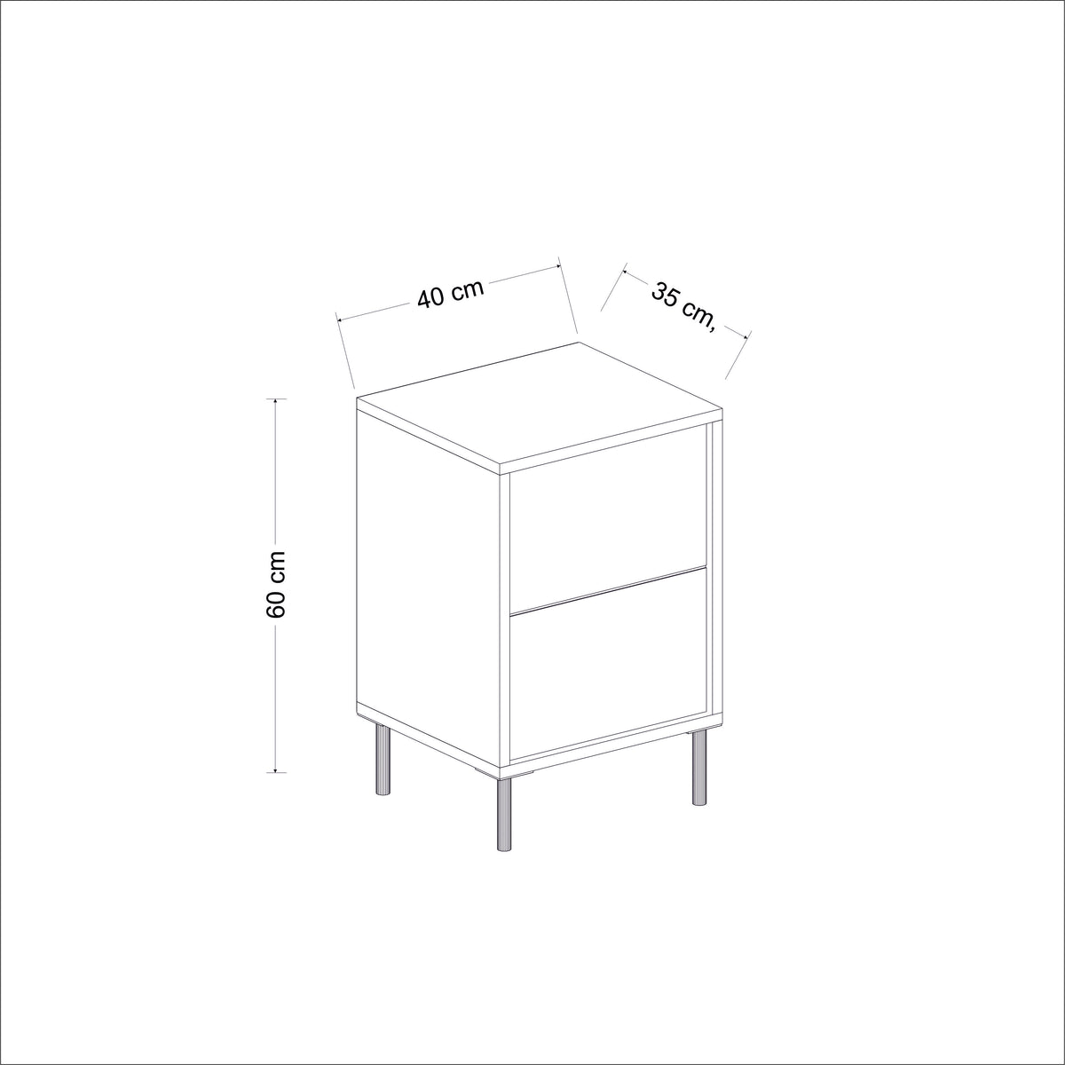 Imaj Nachttisch 40/60/35 cm