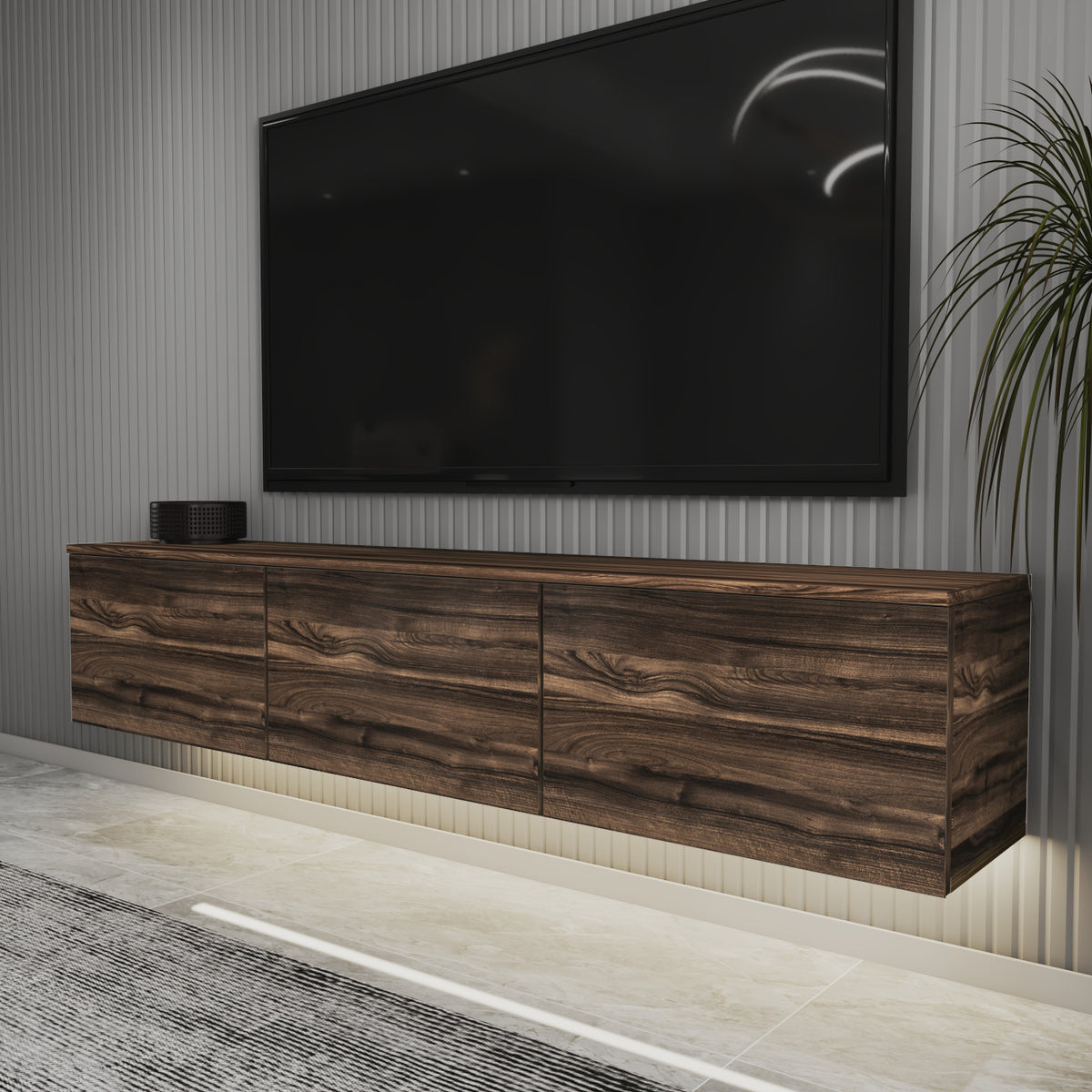 Neon TV-Möbel 160/35/32 cm hängend, Beleuchtung