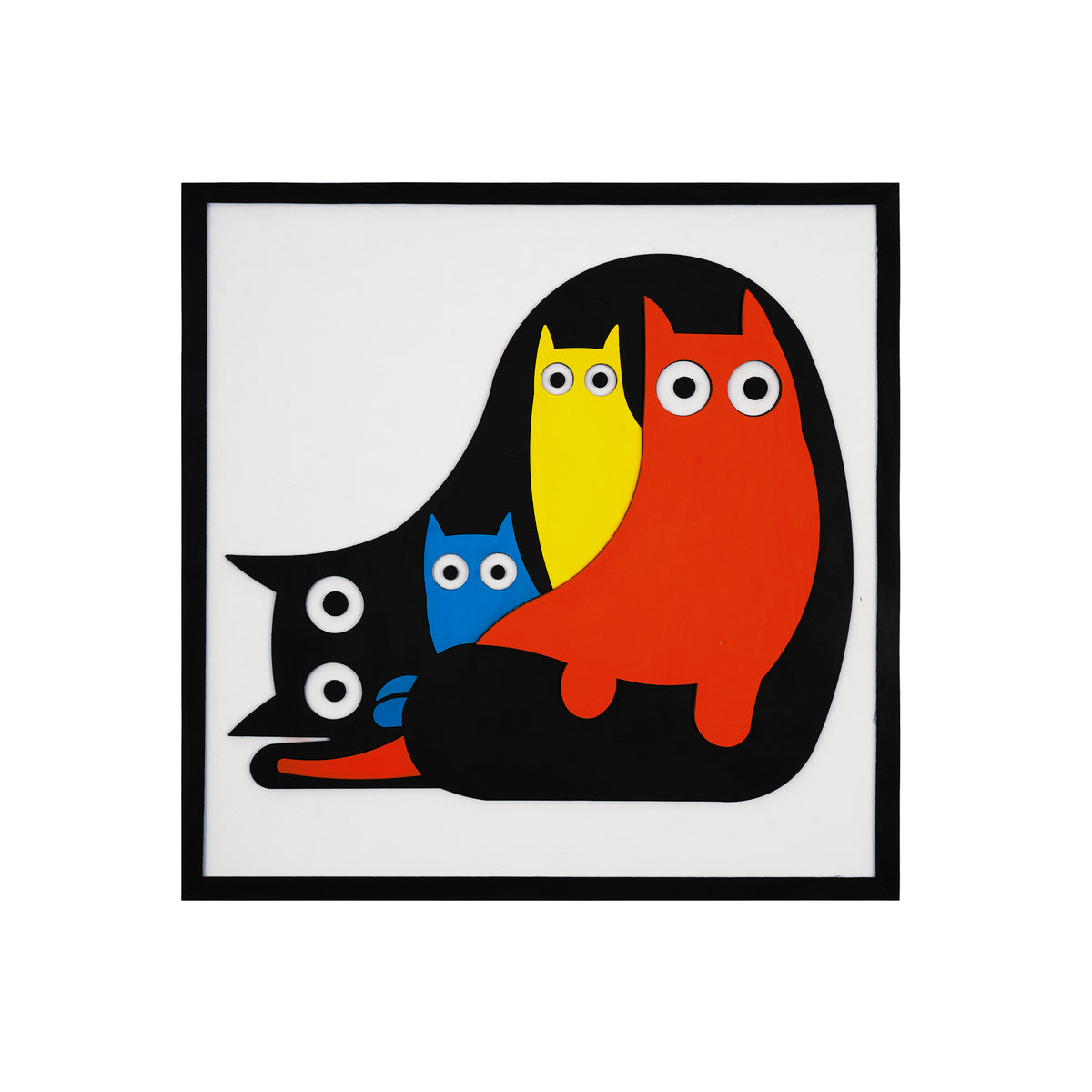 LD Wood - Colorful Cats