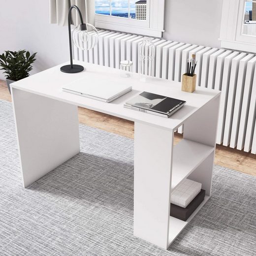 Schreibtisch Industrial Design Eiche Schwarz