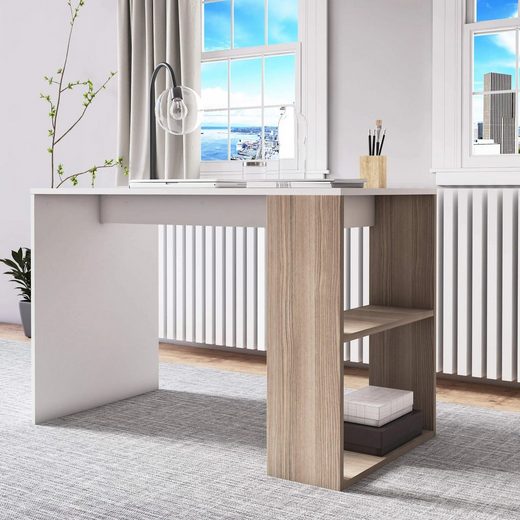Schreibtisch Industrial Design Eiche Schwarz